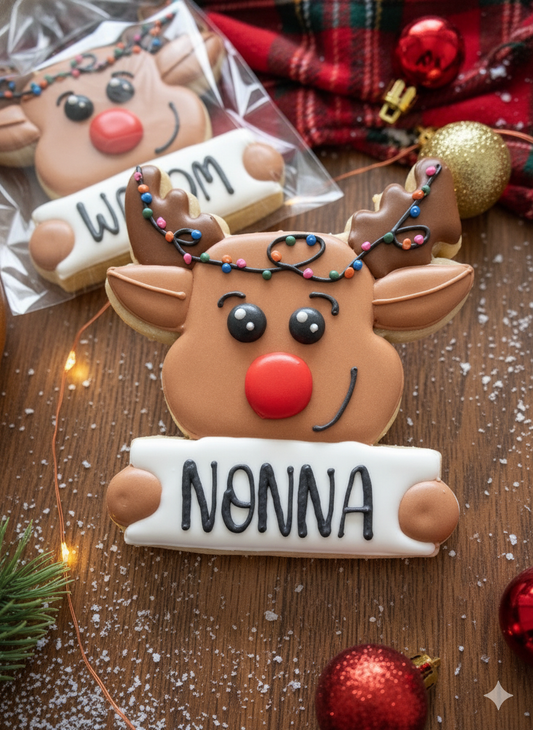 Rudy the Reindeer — Deluxe Cookie (¼ lb!)